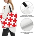 thumbnail image 3 of Honeii Red Cross 1 Print Tote Bag for Women, Foldable Tote Bag Large Shoulder Bag Top Handle Handbag for Travel, Work, 3 of 8