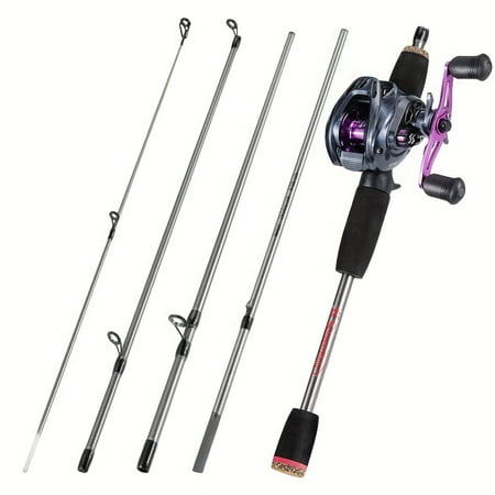 Professional Fishing Rod and Reel Combo Set - Durable SuperPolymer Handle Casting Reel Baitcaster Combo Perfect for Freshwater and Saltwater Fishing