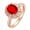 Red Diamond Ring [Adjustable Opening], variant on Tourmaline Mixed Piece Jewelry Sets, 18K Gold-Plated, Necklace, Ring