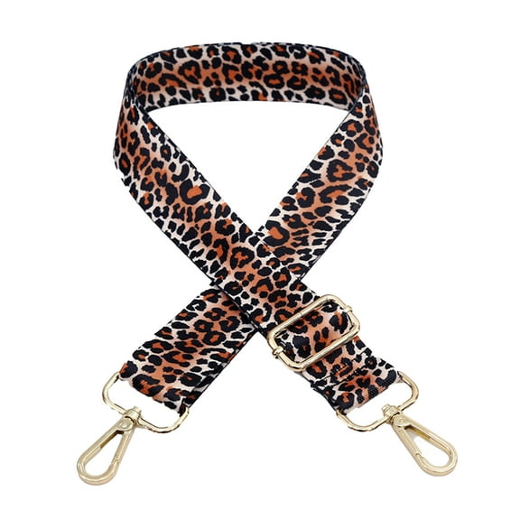Fusipu Bag Shoulder Strap Wide Adjustable Long Snap Hook Clip High Tensile Replacement Bag Accessories Leopard Print Women Crossbody Bag Handbag Belt for Daily