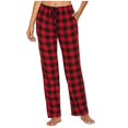 thumbnail image 1 of Women Plaid Pajama Pants Sleepwear, Women Lounge Pants Comfy With Pockets, 1 of 3