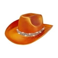 thumbnail image 4 of Celivon Cowboy Hat Stage Performance Props Rave Party Casual Style Glossy Cowboy Hat, 4 of 4