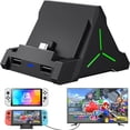 thumbnail image 1 of TV Dock Station Compatible With Nintendo Switch/OLED - 4K HDMI, USB-C, USB 3.0 Port, LED Atmosphere Light, Holds 4 Game Slots, Replacement Charging Dock, 1 of 7