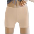 thumbnail image 2 of Women's Safety Shorts Summer Ice Silk Seamless Bottom Anti-Exposure Safety Pants Tight ComfortableThin Insurance Shorts, 2 of 4