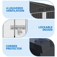 thumbnail image 5 of Dextrus 7x5ft Weatherproof Metal Storage Shed, Lockable Ventilated Outdoor Tool Shed for Backyard Patio Lawn, Black, 5 of 10