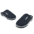 thumbnail image 3 of Fuzzy Slippers for Women Men Memory Foam Winter House Shoes, Tekcoo Slip-On Indoor Comfy Men's Slippers with Non-Slip Sole (Navy, Size 9-10), 3 of 11