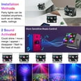 thumbnail image 6 of DJ Disco Stage Party Lights, LED Sound Activated Laser Light RGB Flash Strobe Projector with Remote Control for Christmas Halloween Decorations Karaoke Pub KTV Bar Dance Gift Birthday Wedding, 6 of 7