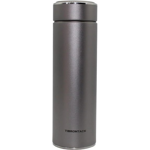 TIBROMTACK Insulated Water Bottle Titanium 320ml/10.8fl oz Double Wall Vacuum Bottle Lightweight Leak-Proof Business Thermos Bottle for Working, Business Trip, Sessions