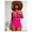 Pink, variant on Women's Swim Summer Beach Knot Ruched Halter One Piece Bikinis Swimsuit Beachwear Bathing Suit for Women