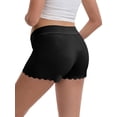 thumbnail image 3 of INSPIRE CHIC Women's Ice Silk Anti-Chafing Maternity Knickers High Rise Tummy Support Lightweight No Trace Panties M Black, 3 of 5