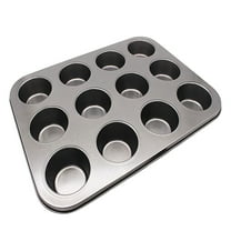 XDDST 12 Cup Steel Cupcake Baking Pan Non Stick Dishwasher Safe Muffin Pan for Baking 9.84×7.1in