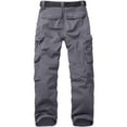 thumbnail image 4 of FEN AI Cotton Cargo Pants Men Stretch Pants Workwear Trousers Construction Pant w/10 Pockets, 4 of 10