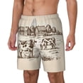 thumbnail image 2 of Uemuo Cows On The Farm Pattern Mens Swim Trunks Quick Dry Board Shorts with Mesh Lining, Stretch Beach Shorts Quick Dry No-Chafing Board Shorts-Medium, 2 of 9