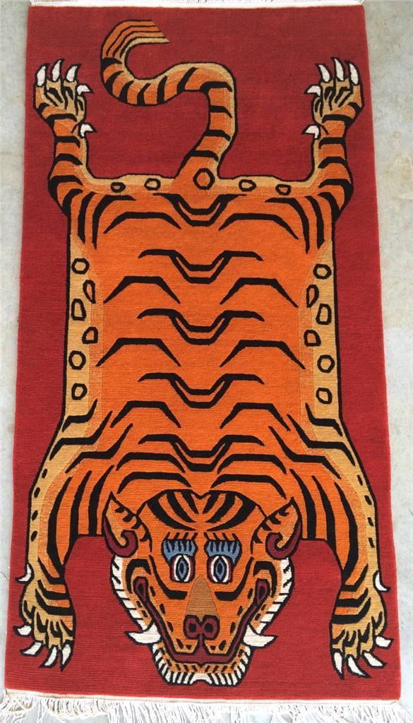 100 knot tiger rug Carpet from Nepal 100% wool - Walmart.com