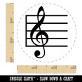 thumbnail image 2 of Treble Clef on Staff Music Rubber Stamp for Scrapbooking Crafting Stamping - Small 3/4 Inch, 2 of 7