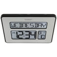 thumbnail image 4 of La Crosse Technology Atomic Digital Wall Clock with Calendar and Indoor Temperature, Brushed Aluminum, 513-1419-Int, 4 of 6
