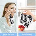 thumbnail image 4 of Coolnut 4 PCS Paper Black Baby Washcloths Towel Set, Highly Absorbent & Soft Cotton Wash Cloths, 12"x 12" Face Hand Towels for Bathroom, Multi-Purpose Fingertip Towels, 4 of 5