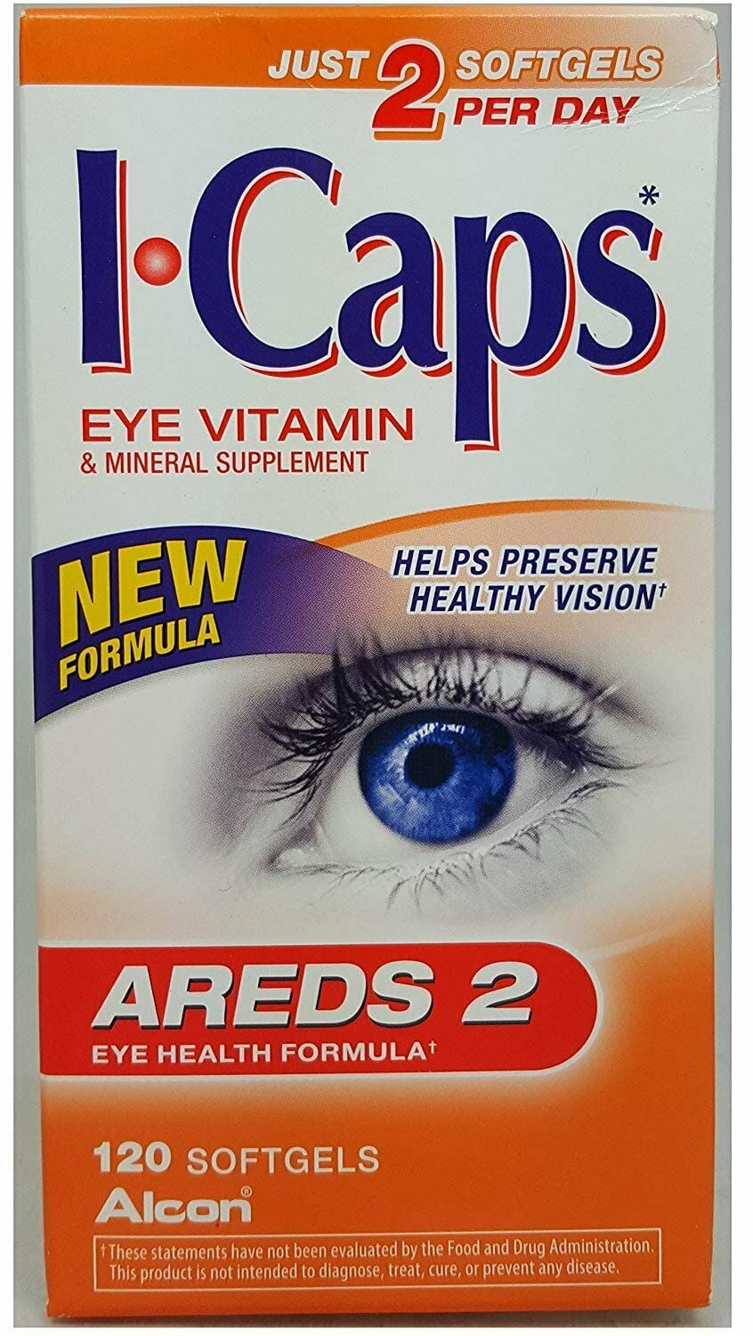 Icaps Eye Vitamin & Mineral Supplements Helps Healthy Vision, 120ct, 2