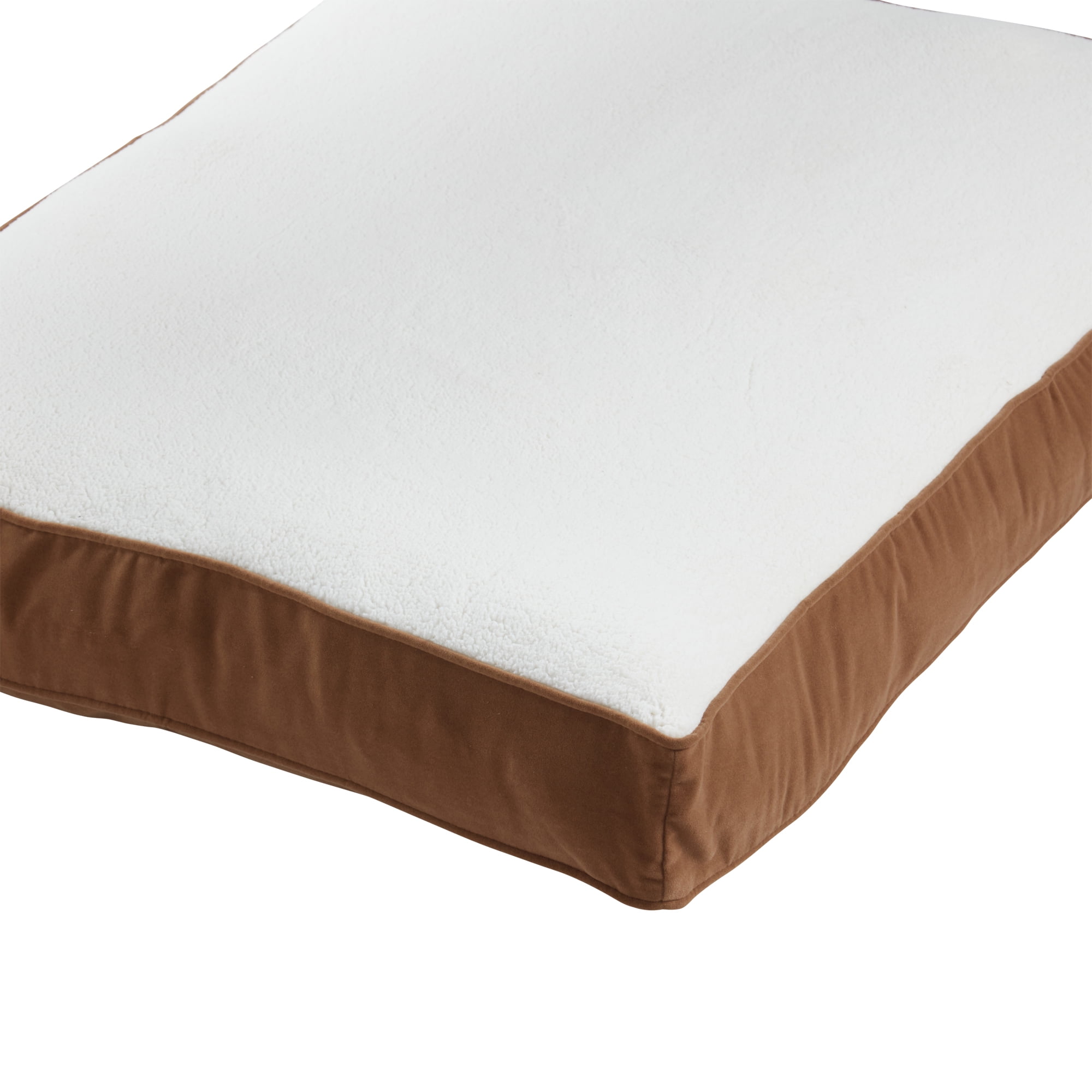 Happy Hounds Daisy Deluxe Sherpa Supportive Dog Bed, Latte, Large (48 x 36 in.)