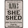 thumbnail image 1 of OLIVIA'S She Shed Sign Lady Cave Gift 12 x 18 Matte Finish Metal 112180082355, 1 of 1
