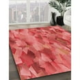 thumbnail image 3 of Ahgly Company Machine Washable Indoor Square Transitional Red Area Rugs, 8' Square, 3 of 7