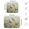 thumbnail image 3 of Colorful ButterflyKitchen Drying Mat Heat Resistant Drainage with Non-Slip Rubber Backing Hides Stains Super Absorbent Easy to Clean 18×24in, 3 of 8