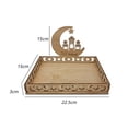 thumbnail image 2 of Bandeja de Eid Mubarak, plato de madera para decoración de mesa de Eid Mubarak, bandeja de postres y pasteles para decoración de Ramadán para fiestas islámicas, dulces, pasteles y galletas, 2 of 5