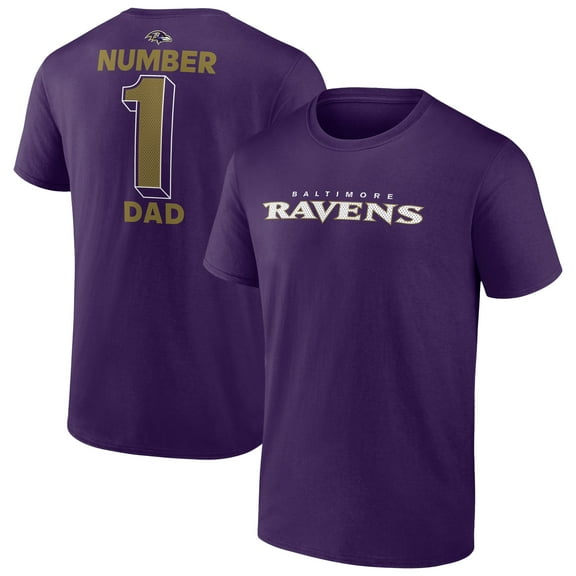 Men's-Fanatics Purple Baltimore Ravens Big & Tall Number One Dad T-Shirt