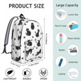 thumbnail image 5 of Black Cat and Paw Print White Pattern Backpack for School, Cute School Bag with Adjustable Shoulder Straps and Padded Back, 15.7"x11.8"x5.5", 5 of 5
