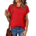 thumbnail image 4 of Short Sleeved Women Crochet Knit Sweater Vest Tops, 4 of 5