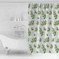 thumbnail image 2 of Botanical Country Shower Curtain, 72" x 72", Green Eucalyptus Leaves White Background Waterproof Bathroom Curtain Washable Shower Curtain Set with 12 Hooks, 2 of 6