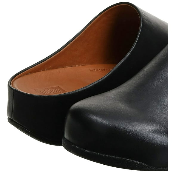 FitFlop Women's Shuv Leather, Black, 9 M (B)
