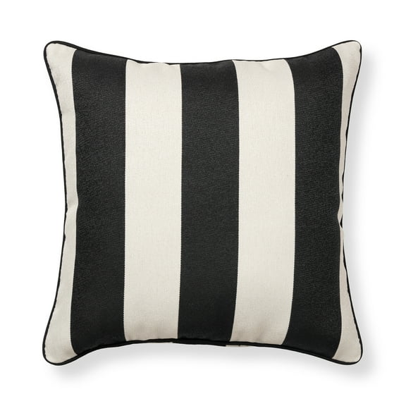 Better Homes & Gardens Cabana Black and White Striped Pillow