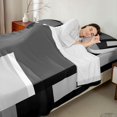 thumbnail image 4 of Castle Fairy Mid Century Mosaic Rectangle Queen Sheets 4 Pieces,Minimalism Geometric Queen Sheet Sets,Charcoal Gray White,1 Flat Sheet, 1 Fitted Sheet and 2 Pillowcases, 4 of 7