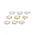 thumbnail image 3 of GKNET Floral Nose Ring Daith Piercing Cartilage Hoop Septum Rings Tragus Ear Delicate Jewelry C-gold-5 stones, 3 of 6