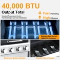 thumbnail image 4 of 4-Burner Propane Gas Grill – 40,000 BTU Stainless Steel BBQ Grill with Porcelain-Enameled Cooking Grates, Pull-Out Grease Tray & Foldable Side Shelves, Even Heat Distribution, 4 of 6