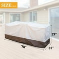 thumbnail image 3 of OVIOS Patio Furniture Covers Waterproof Rectangular Outdoor Furniture Cover Weatherproof Heavy Duty 210D Polyester Cover for Patio Table and Chair Set 78x31x29 inches, 3 of 6