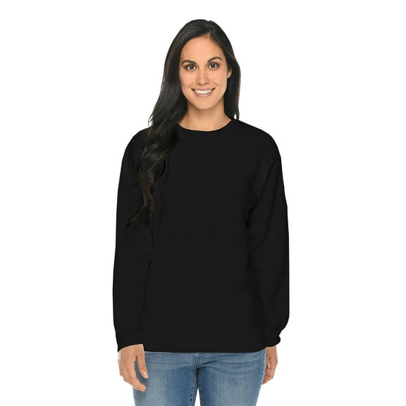 Black Sweatshirts for Men Womens Sweatshirt Casual Plain Long Sleeve Black Sweaters for Women and Men