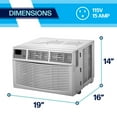 thumbnail image 3 of Arctic Wind 8,000 BTU Window Air Conditioner with Remote Control | 24H Timer | Digital Thermostat | Cooling for Living Room, Bedroom, Small/Medium Areas up to 350 Sq.Ft. | 2AW8000DA, 3 of 7
