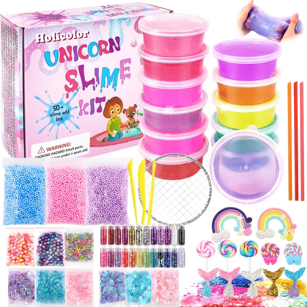 Holicolor 110pcs Slime Add Ins Slime Making Supplies Kit Include Foam Balls For
