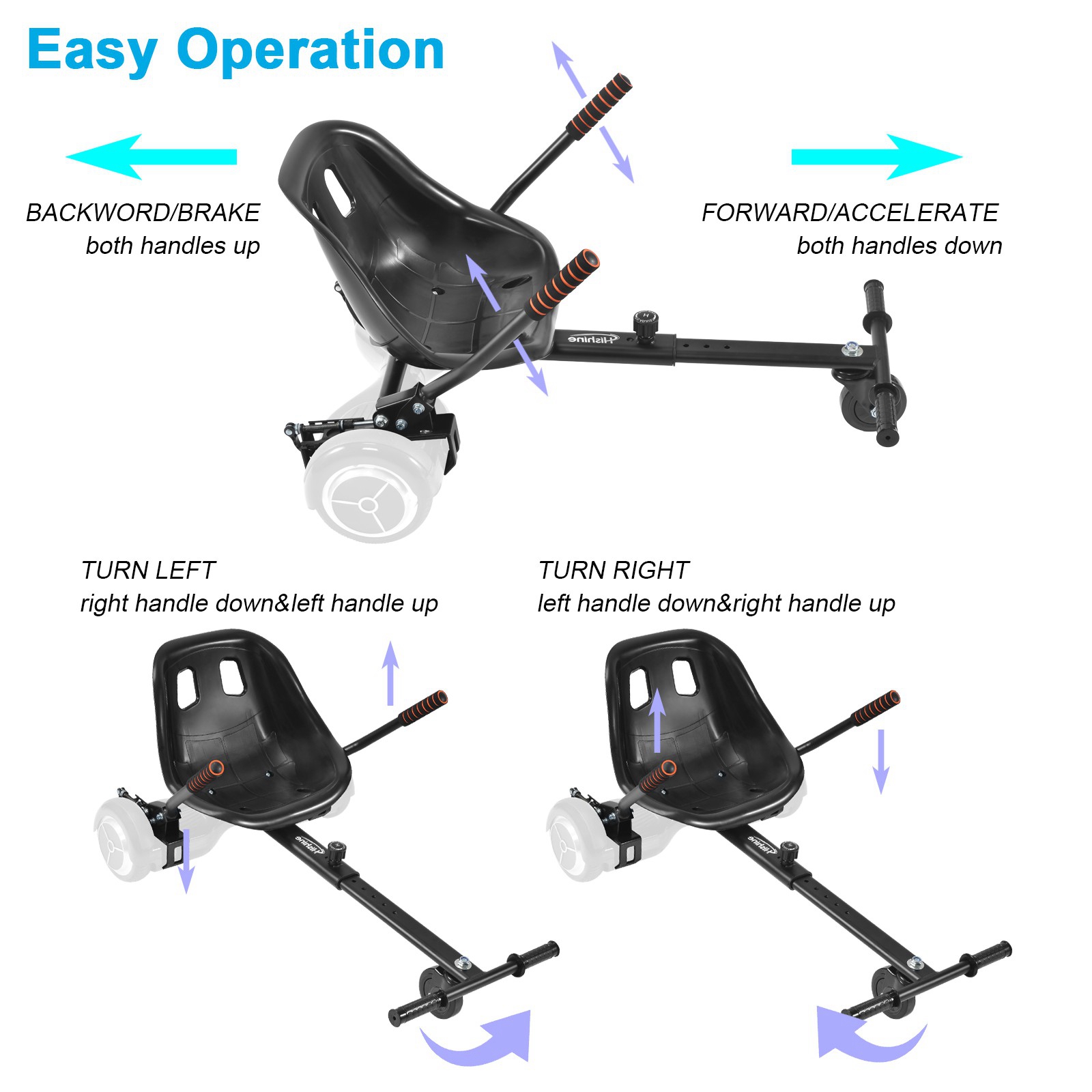 Buggy Attachment Hover Hoverboard Seat Go Cart Hoverboard Seat