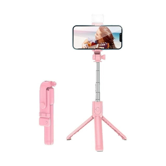Bluetooth Selfie Stick With Telescopic Handheld Mini Fill Light Easy Operation Portable Tripod