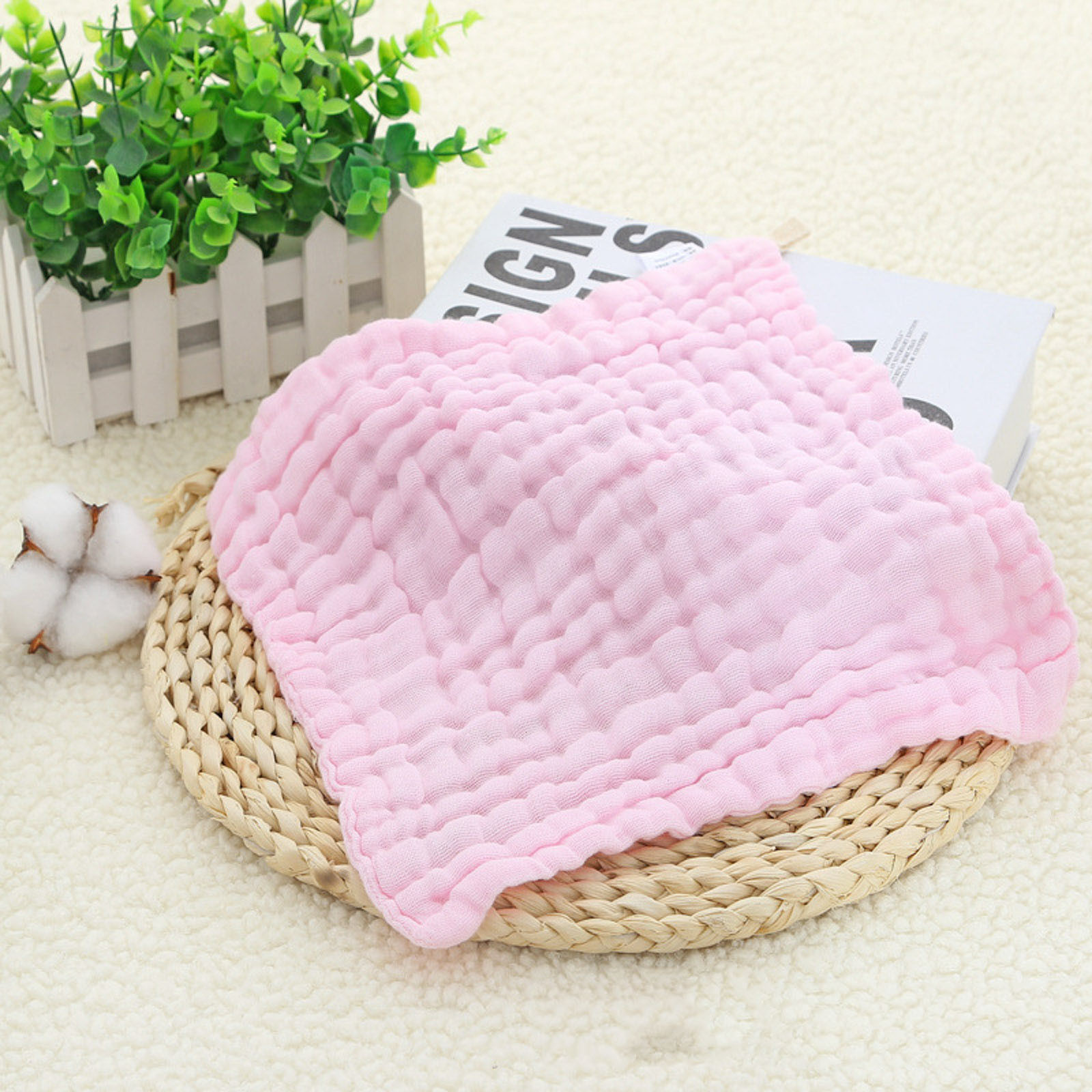 Baby Muslin Washcloths Towel Set For Bathroom Hotel Spa Kitchen Multi