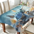 thumbnail image 4 of Ryvnso Turtle Butterfly Floral on Water Rectangle Table Cloth Tablecover Dinning Tablecloth 54"x54", 4 of 8