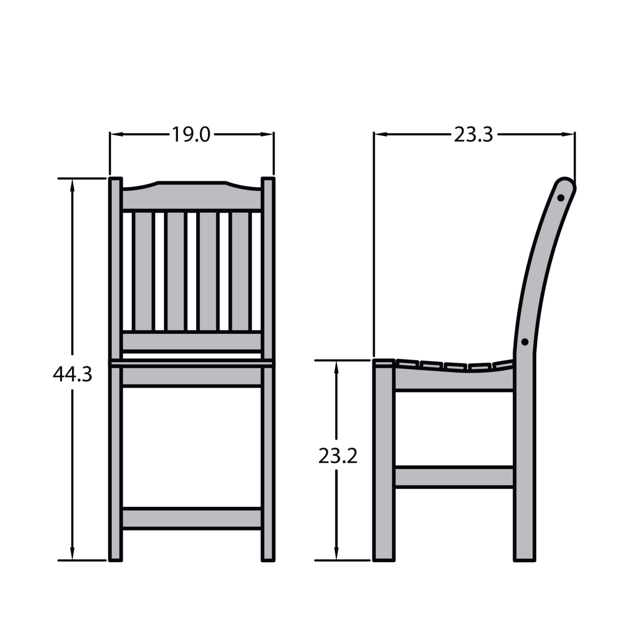 highwood® Eco-Friendly Recycled Plastic Lehigh Counter Side Chair