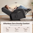 thumbnail image 4 of MCombo Power Recliner Loveseat Sofa with Adjustable Headrest, Heat and Vibration, 64.6" Fabric Electric Reclining Loveseat with USB Charge Ports for Living Room 6855, 4 of 10