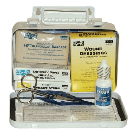 Pac-Kit 6400 10 PERSON STEEL WEATHERPROOF FIRST AID KIT-W/E