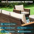 thumbnail image 6 of MF Studio 9 Piece Outdoor Patio Conversation Set Outdoor Furniture Sectional Wicker Sofa Set with Beige Cushions, 6 of 9