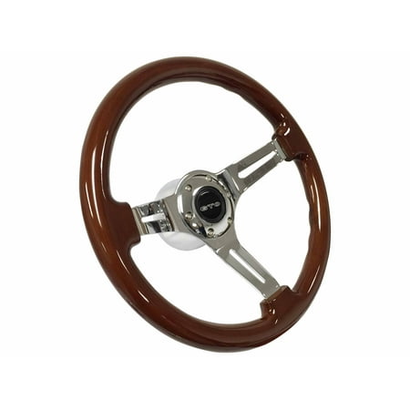 1969 - 1973 Pontiac GTO S6 Mahogany Steering Wheel Chrome