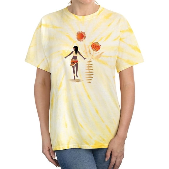 African Woman Dancing Art Tie Dye Cyclone Women -Image by Shutterstock, Female x-Large